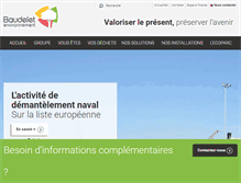 Tablet Screenshot of baudelet-environnement.fr